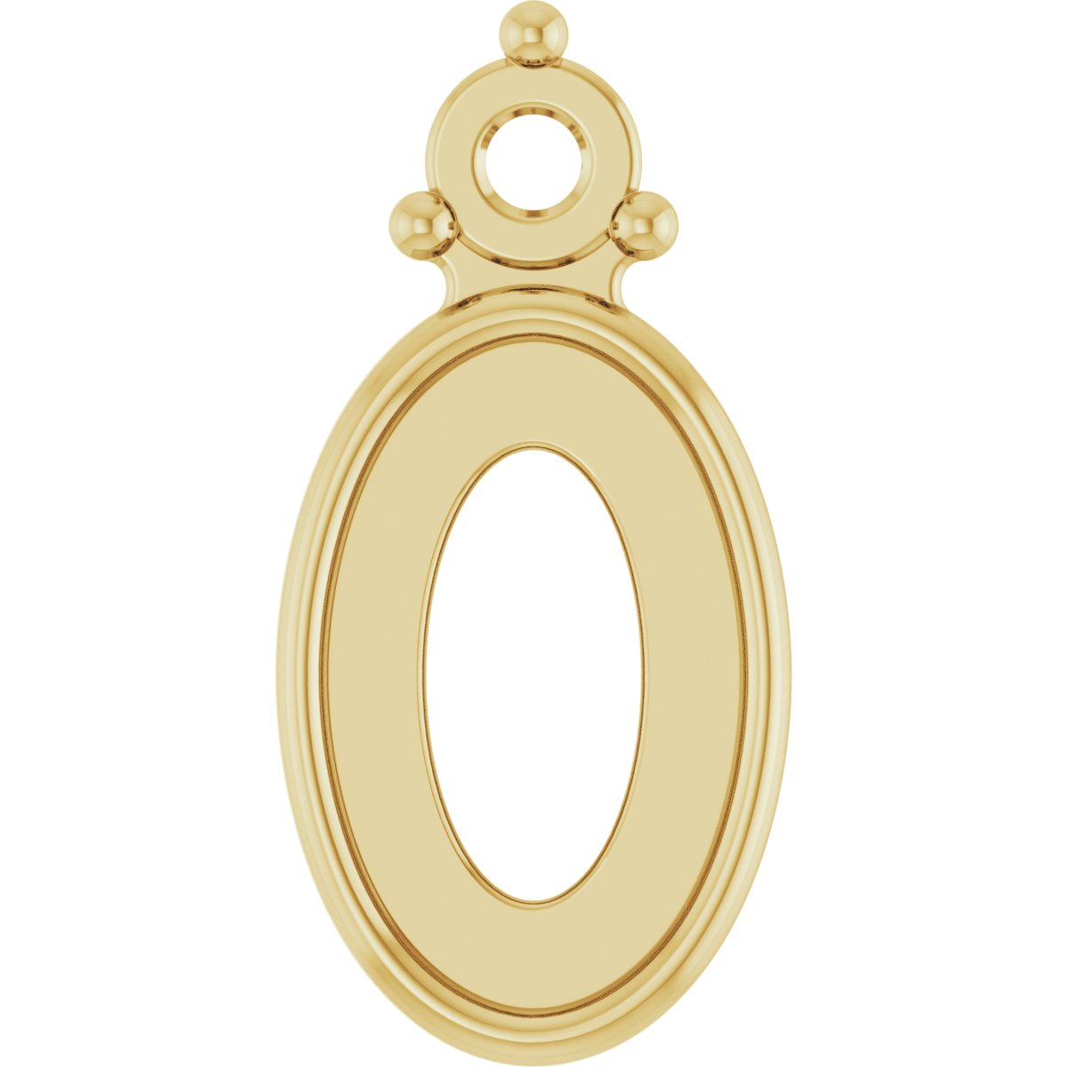 Oval Accented Cabochon Setting