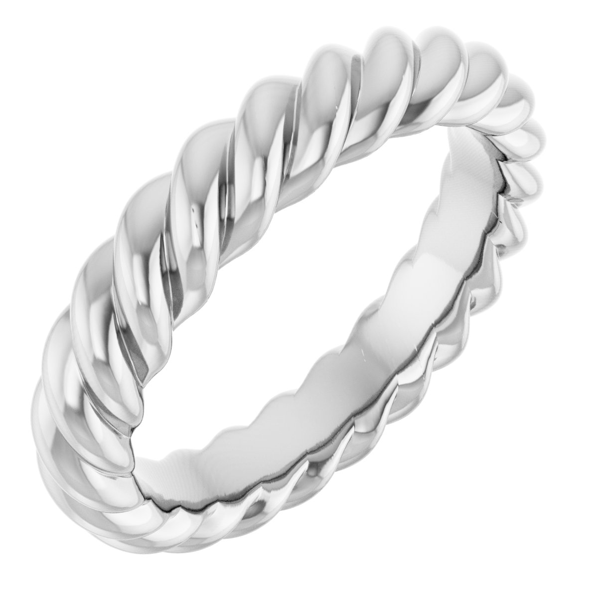 Sterling Silver 3.5 mm Skinny Rope Band Size 3.5
