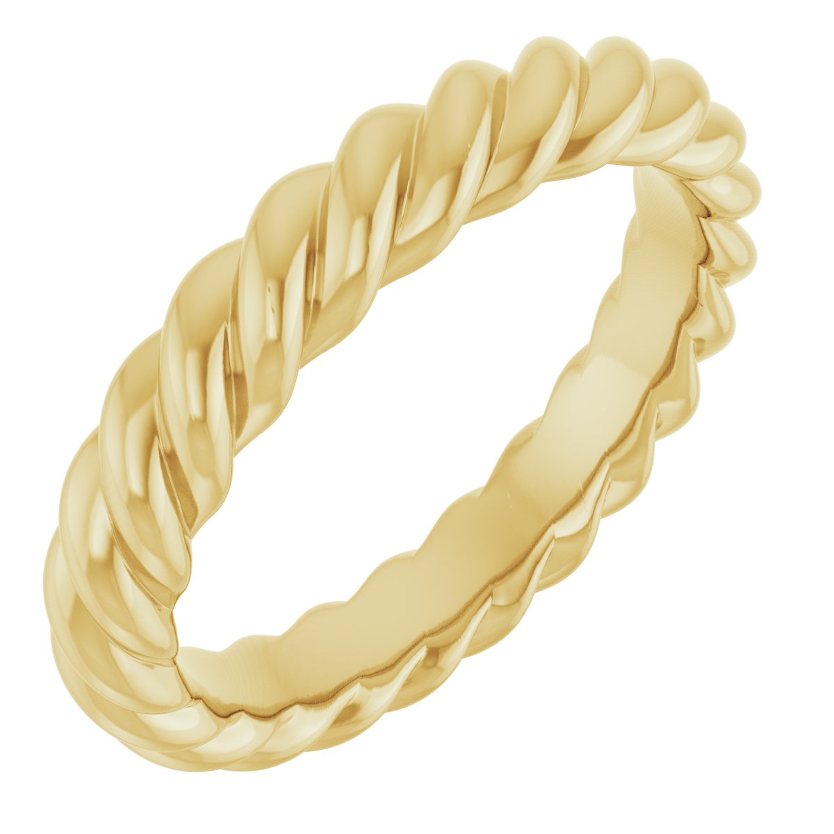 14K Yellow 3.5 mm Skinny Rope Band Size 5.5