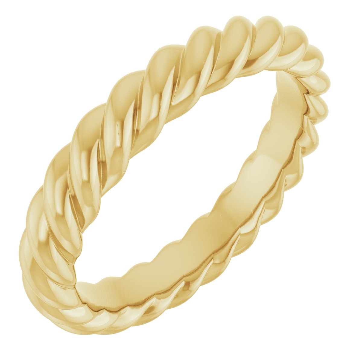 14K Yellow 3.5 mm Skinny Rope Band Size 6