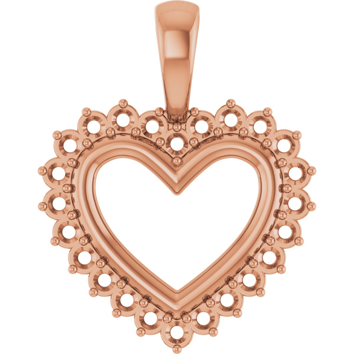 Accented Heart Necklace or Pendant