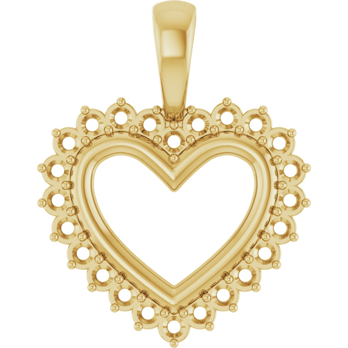 Accented Heart Necklace or Pendant