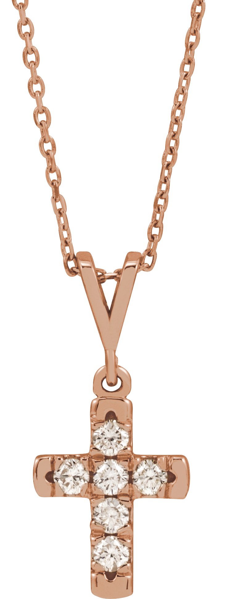 French-Set Cross Necklace or Pendant
