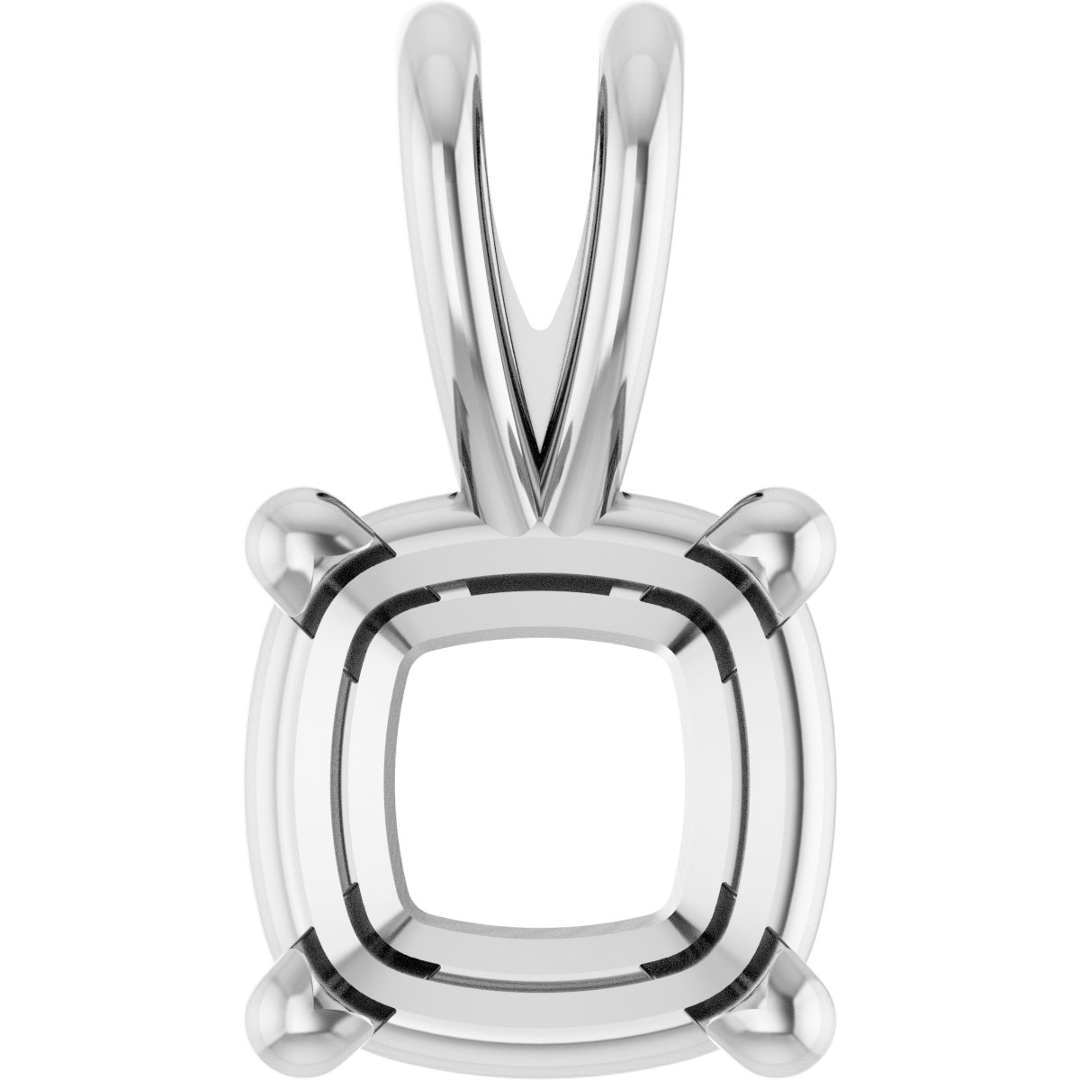 Cushion 4-Prong Pendant
