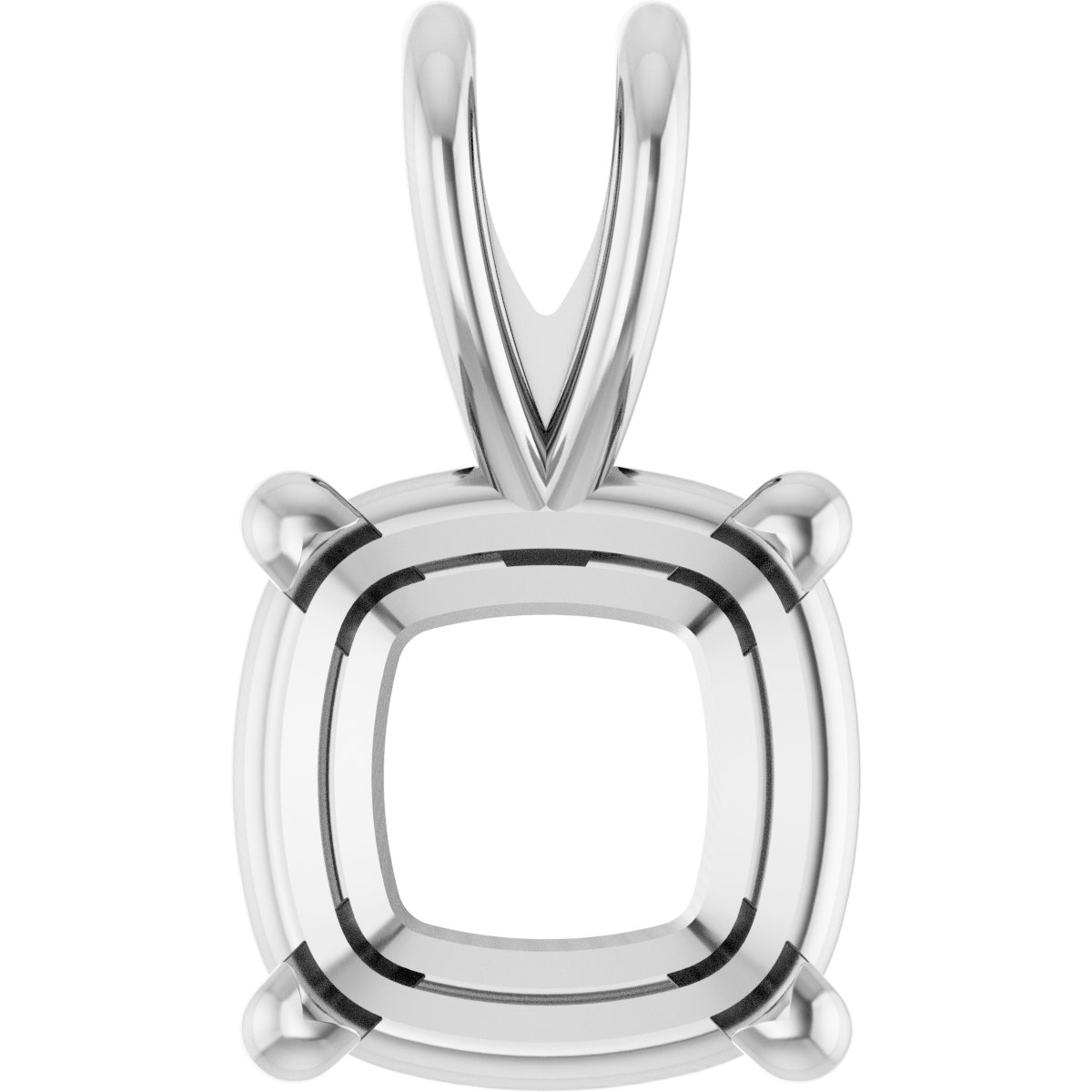 Cushion 4-Prong Pendant