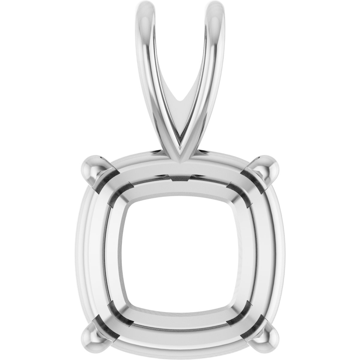 Cushion 4-Prong Pendant