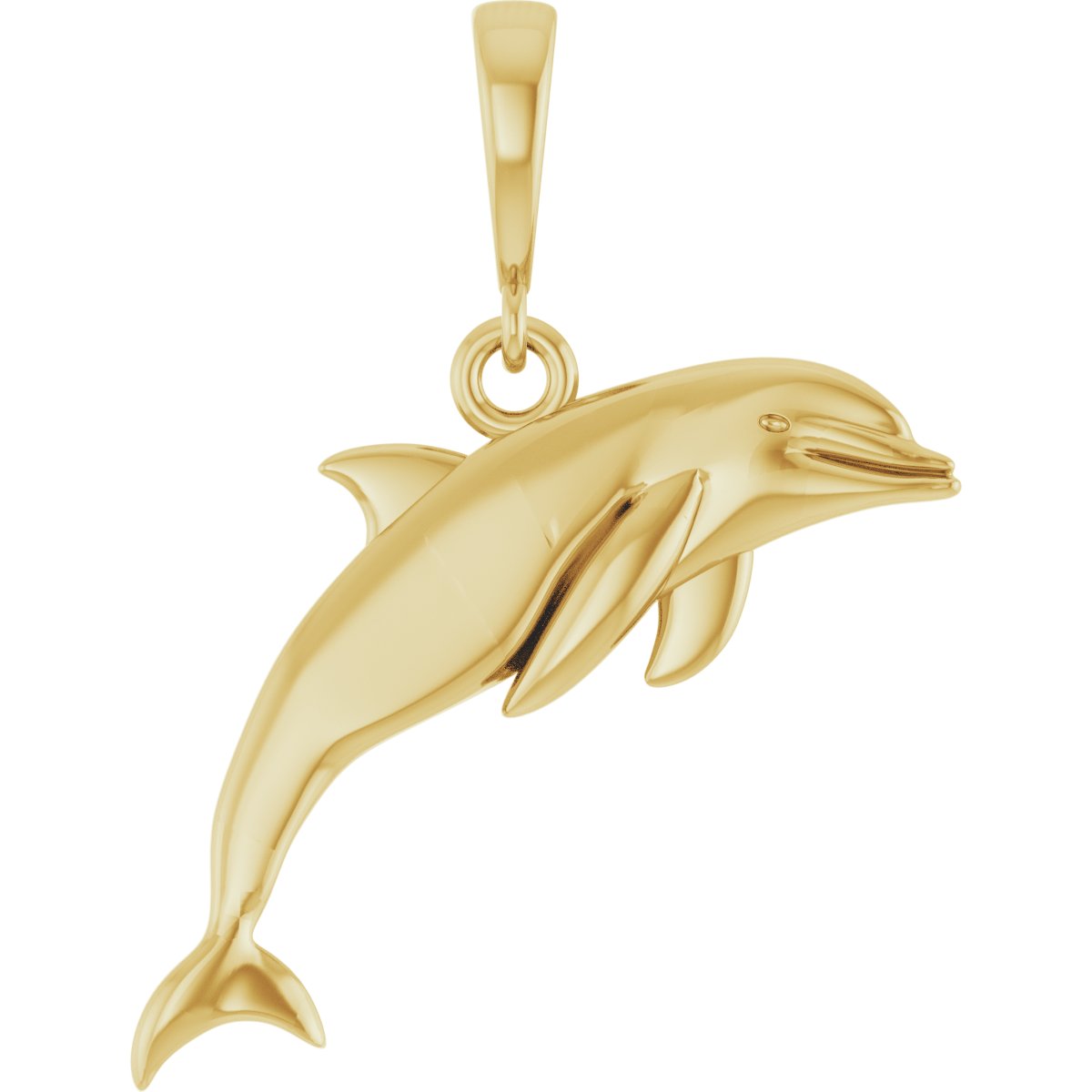 14K Yellow Dolphin Pendant