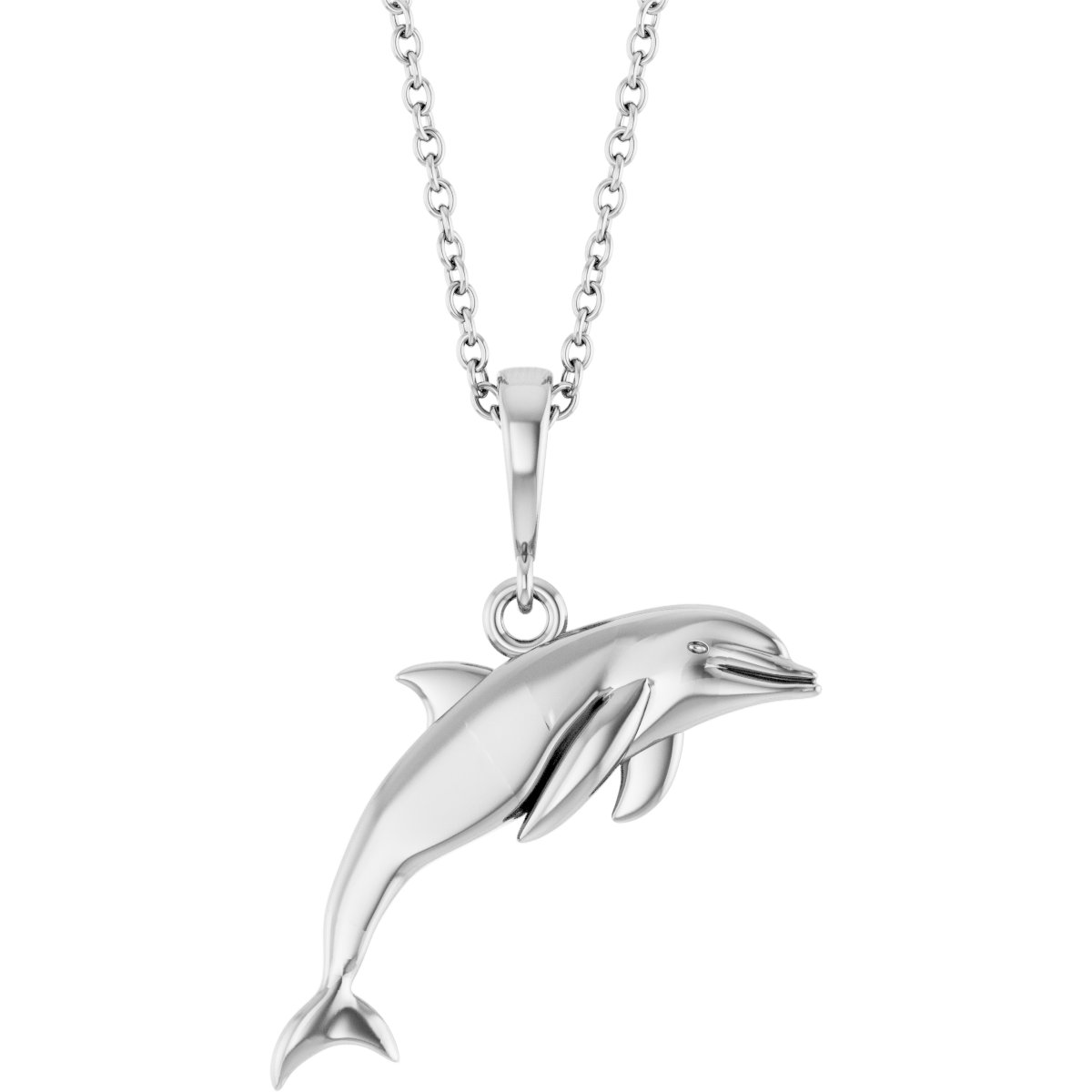 Sterling Silver Dolphin 16-18" Necklace