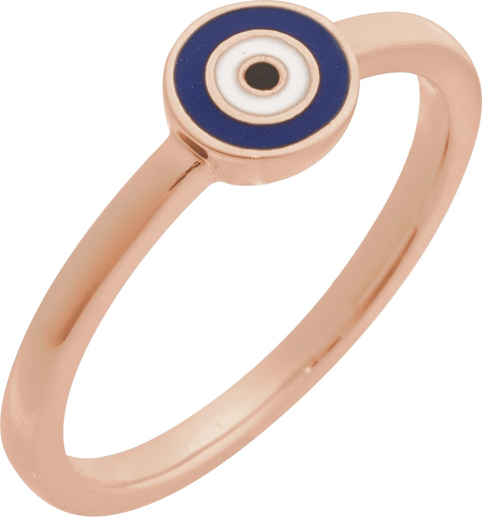 14K Rose Evil Eye Ring Ref 22252046