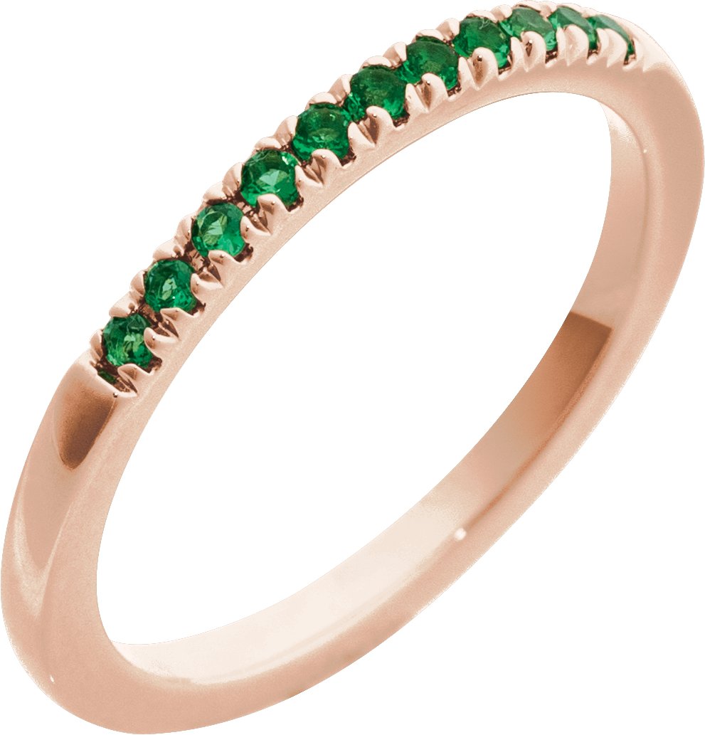 14K Rose Natural Emerald Ring Ref 22840298