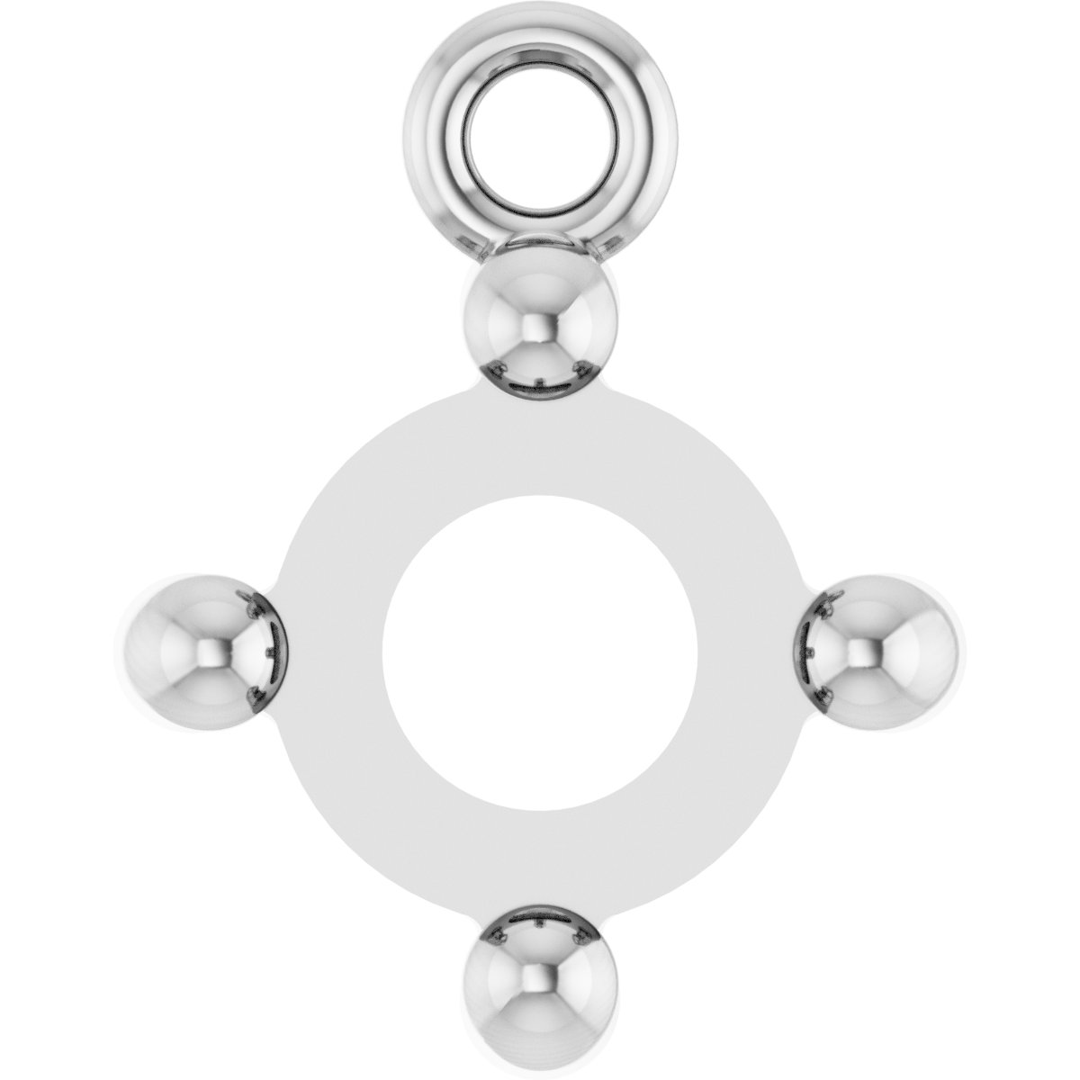 Round 4-Prong Cabochon Dangle