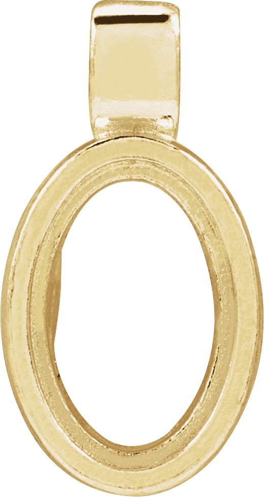 Oval Bezel-Set Cabochon Charm/Pendant