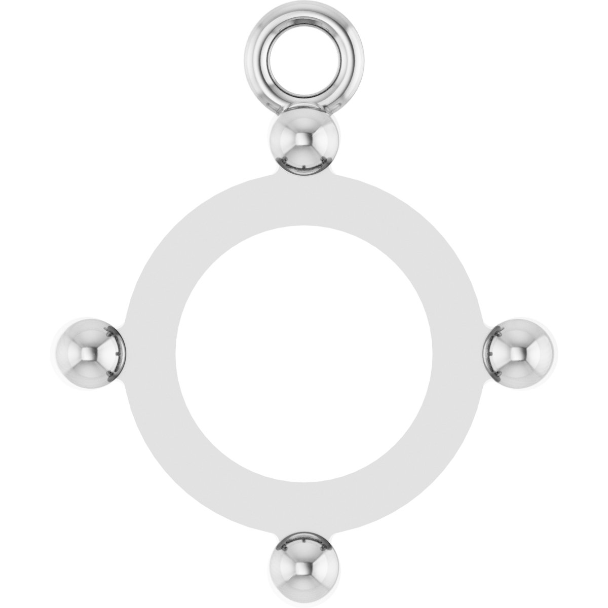 Round 4-Prong Cabochon Dangle