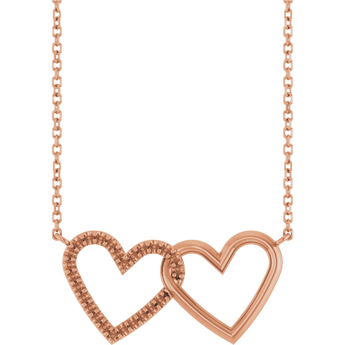 Interlocking Heart Necklace or Center
