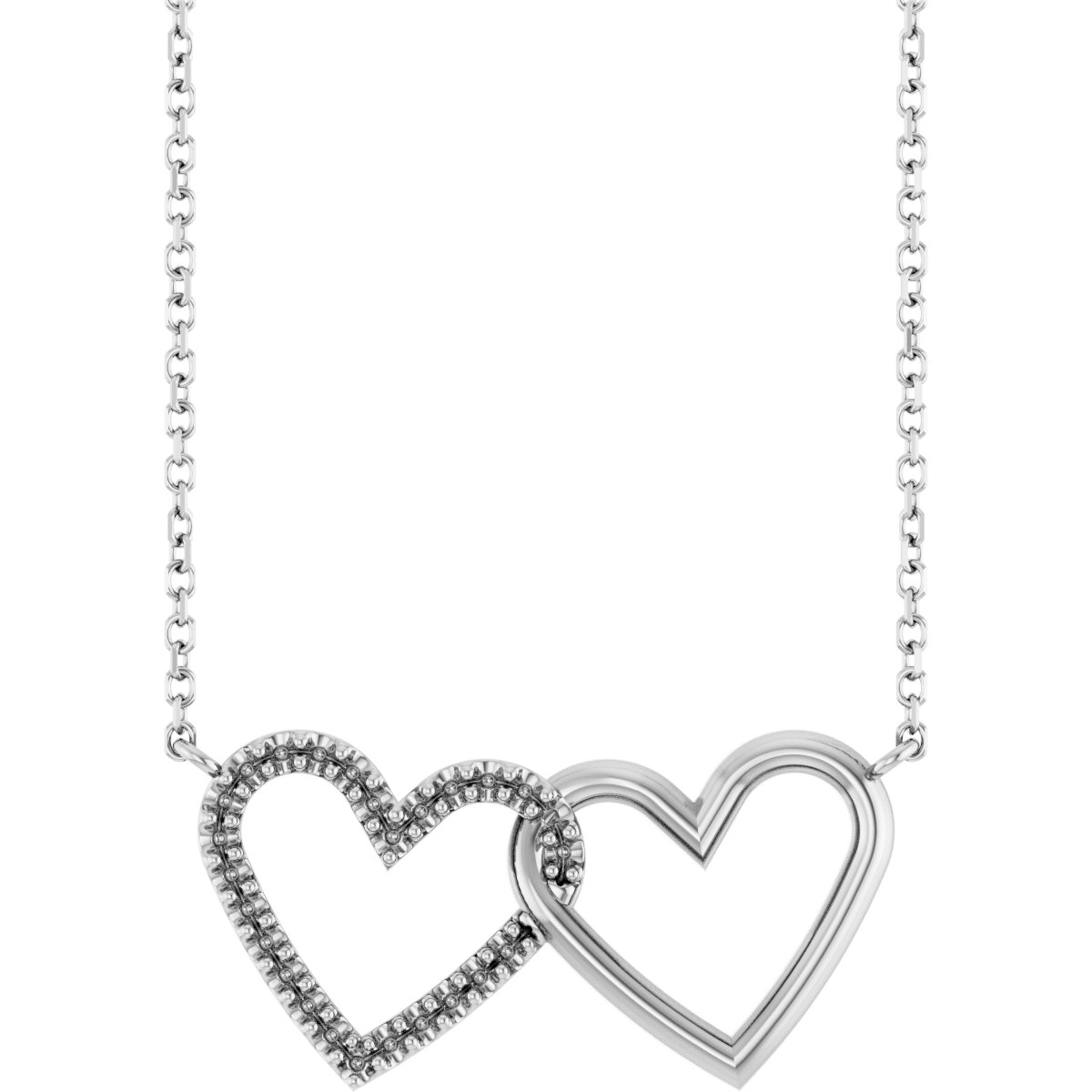 Interlocking Heart Necklace or Center