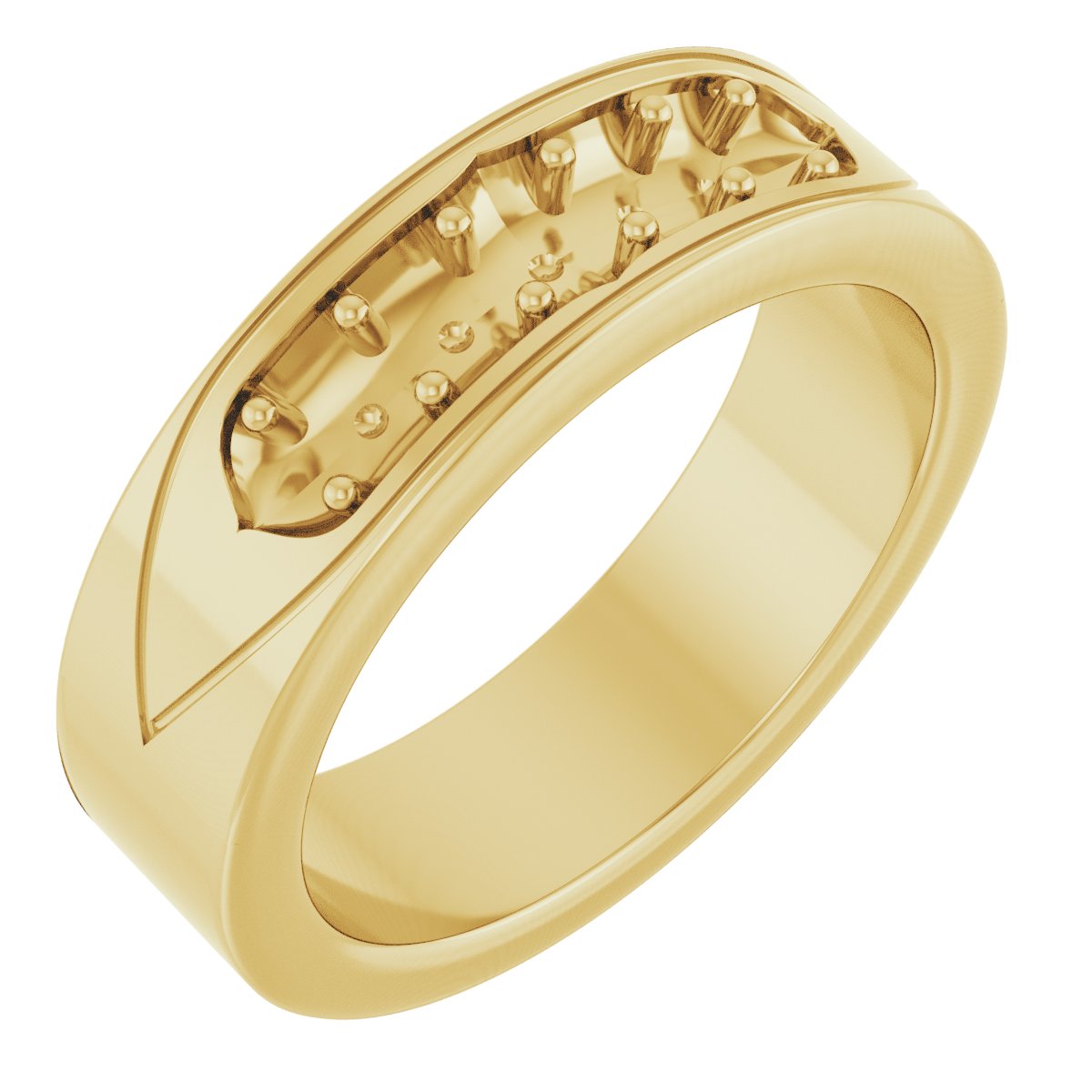 14K Yellow 3x3 mm Square Band Mounting | Stuller