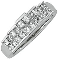 14K White 1 CTW Diamond Anniversary Band Ref 70076