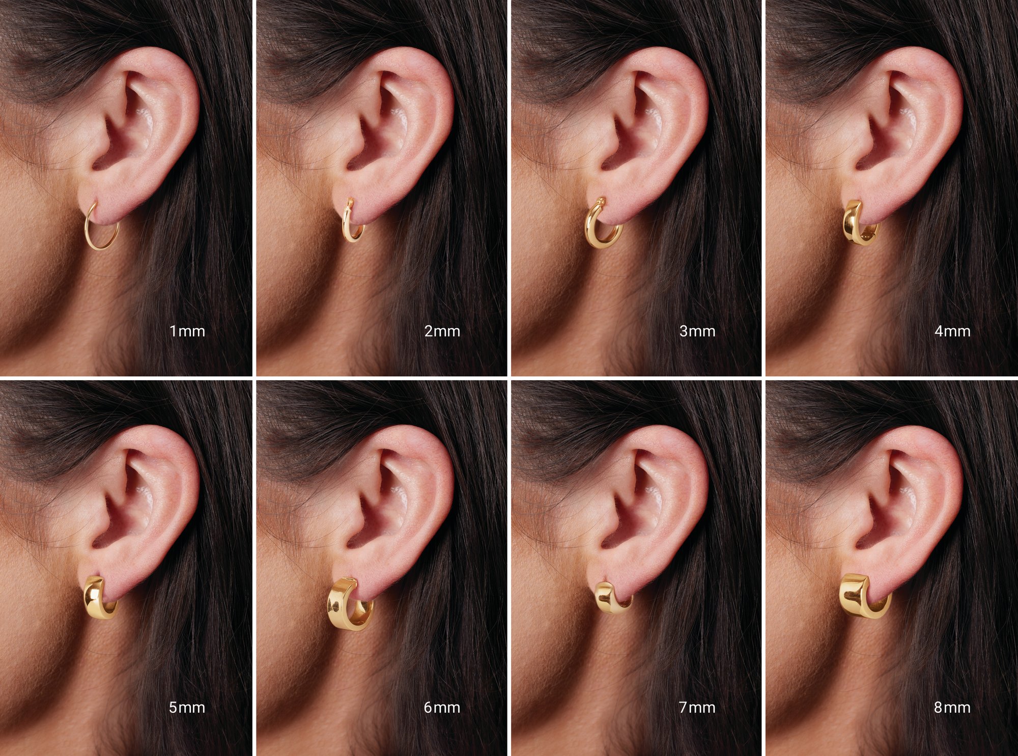 Different hoop earrings clearance