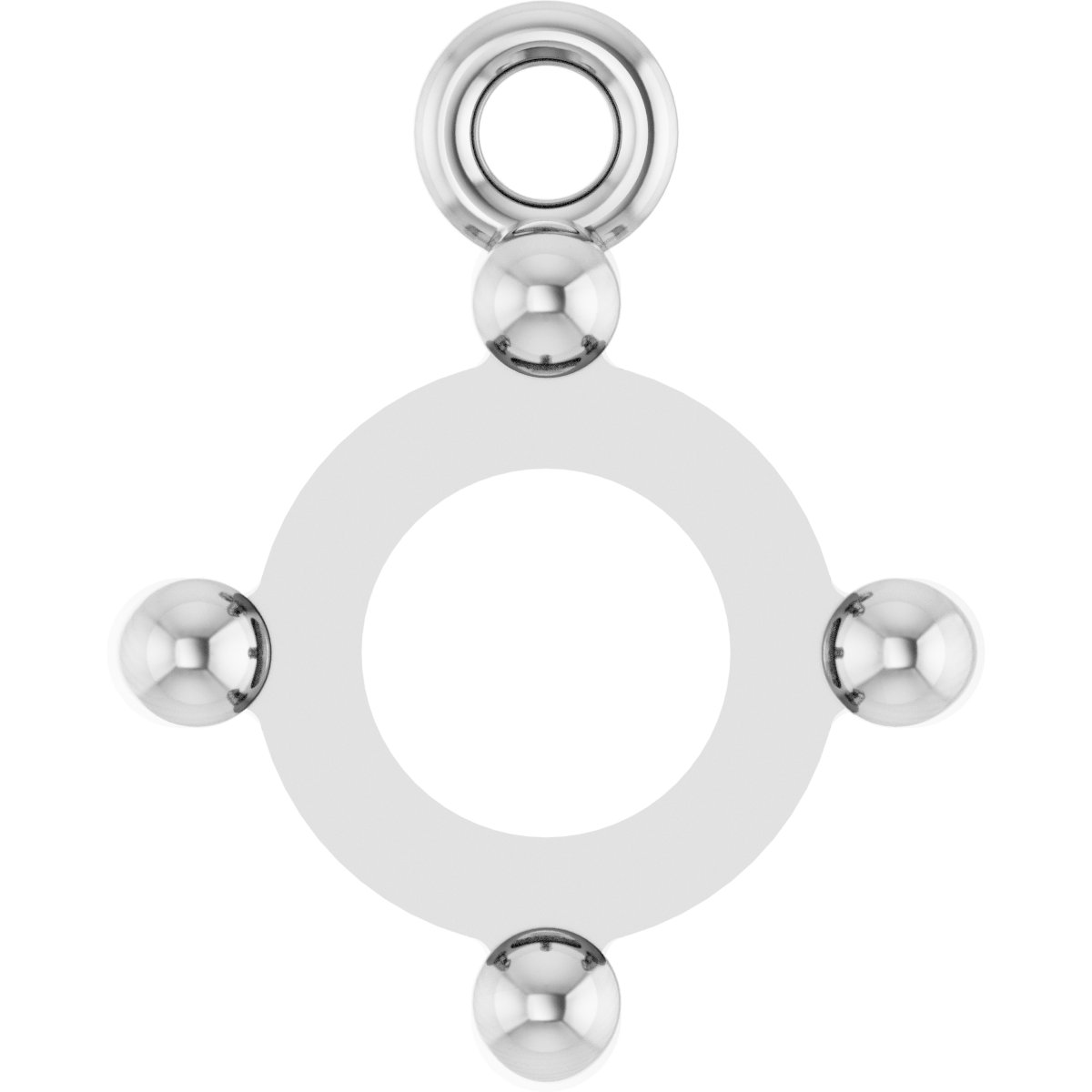 Round 4-Prong Cabochon Dangle