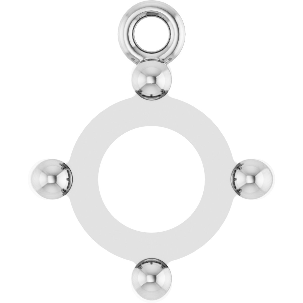 Round 4-Prong Cabochon Dangle