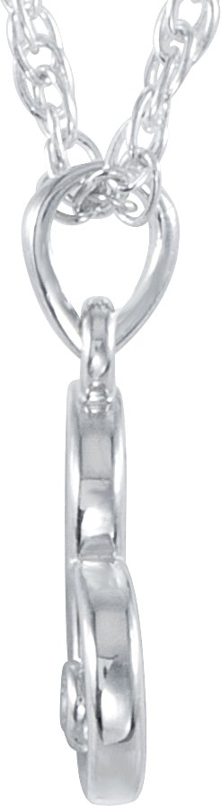 Sterling Silver .03 CTW Diamond Heart 18 inch Necklace Ref. 3754620