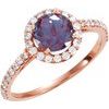 14K Rose Alexandrite and .375 CTW Diamond Ring Ref 3687759