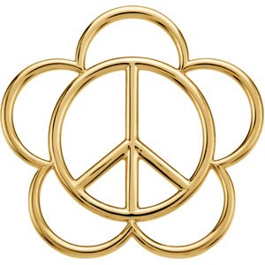 14K Yellow Peace Sign Pendant Ref. 2657709