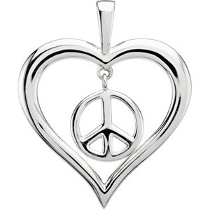 Heart Peace Sign Pendant Ref. 2659626