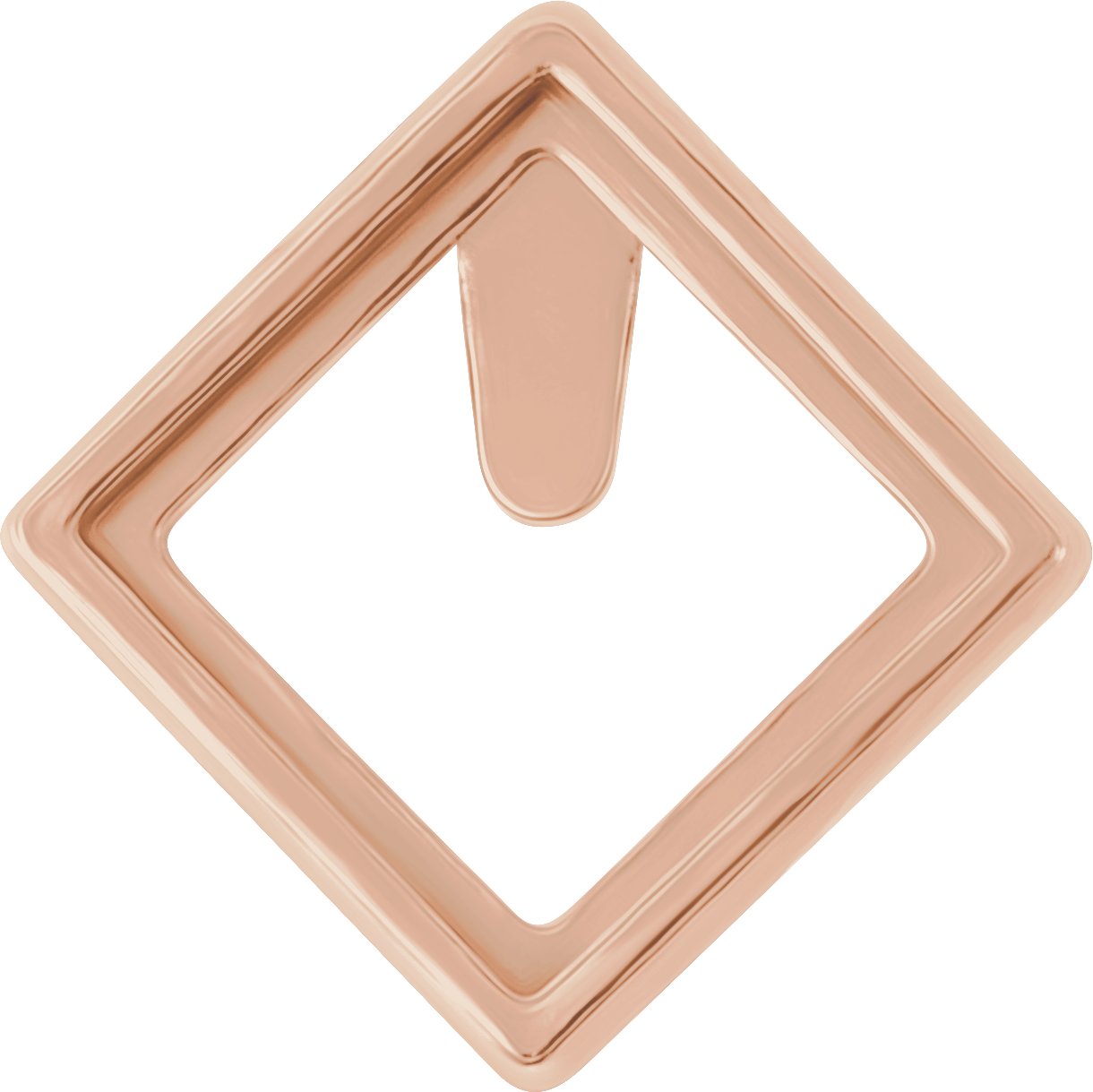 Square Bezel-Set Cabochon Earring Setting