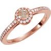 14K Rose .375 CTW Diamond Engagement Ring Ref 3687657