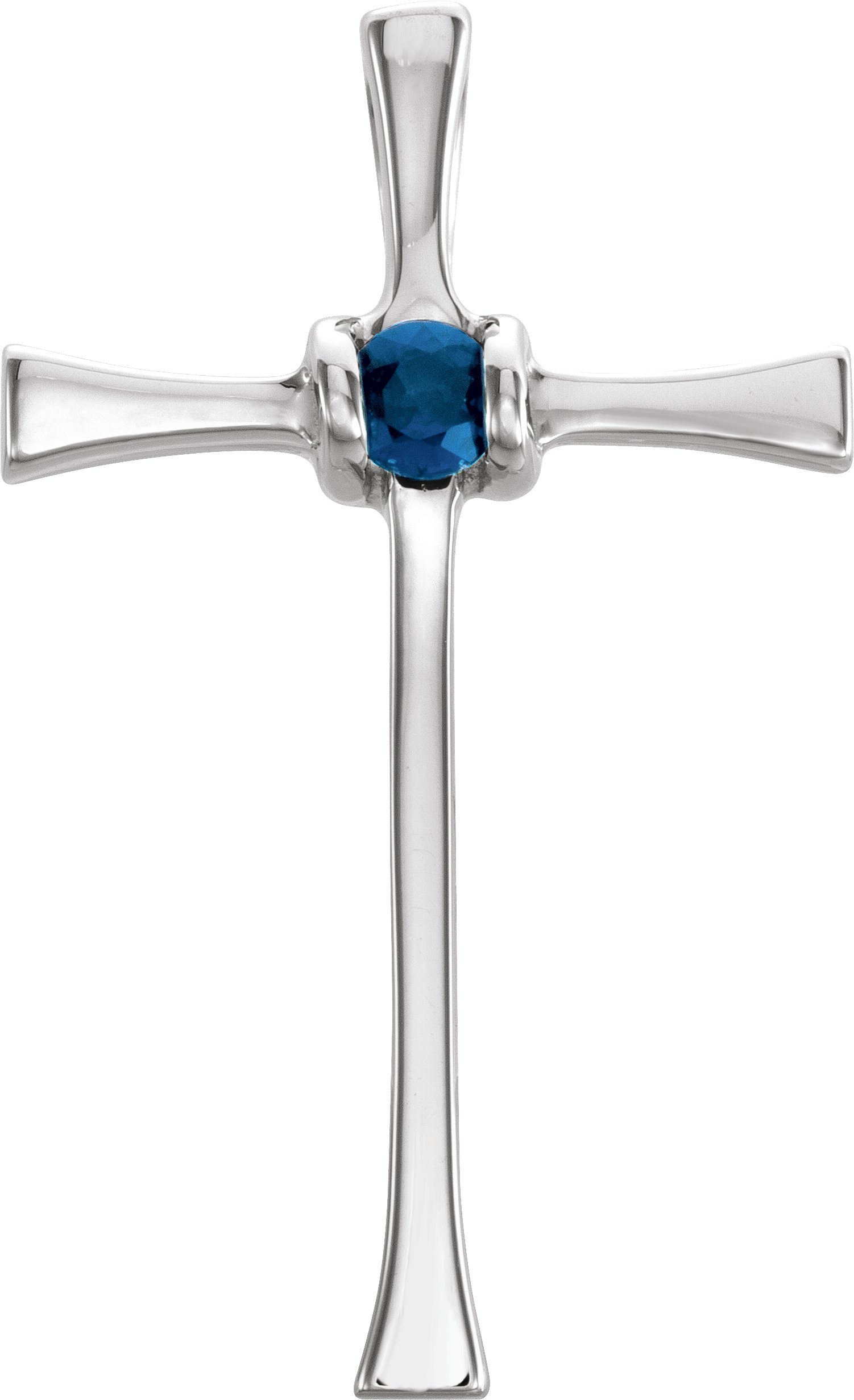 Cross Pendant with Genuine Sapphire 21 x 13mm Ref 983560
