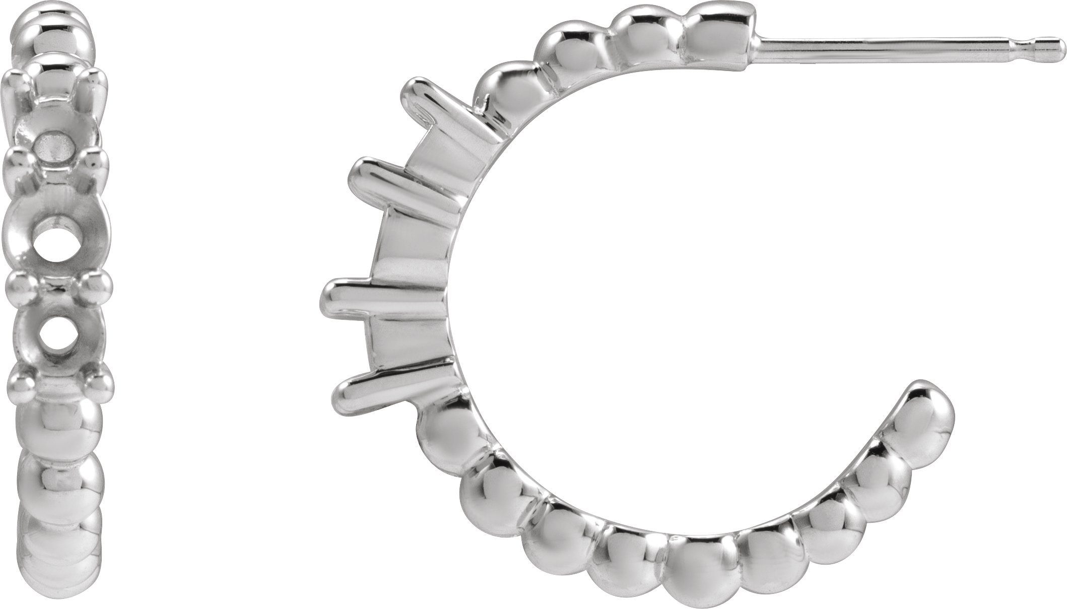 Accented Beaded Hoop Earrings