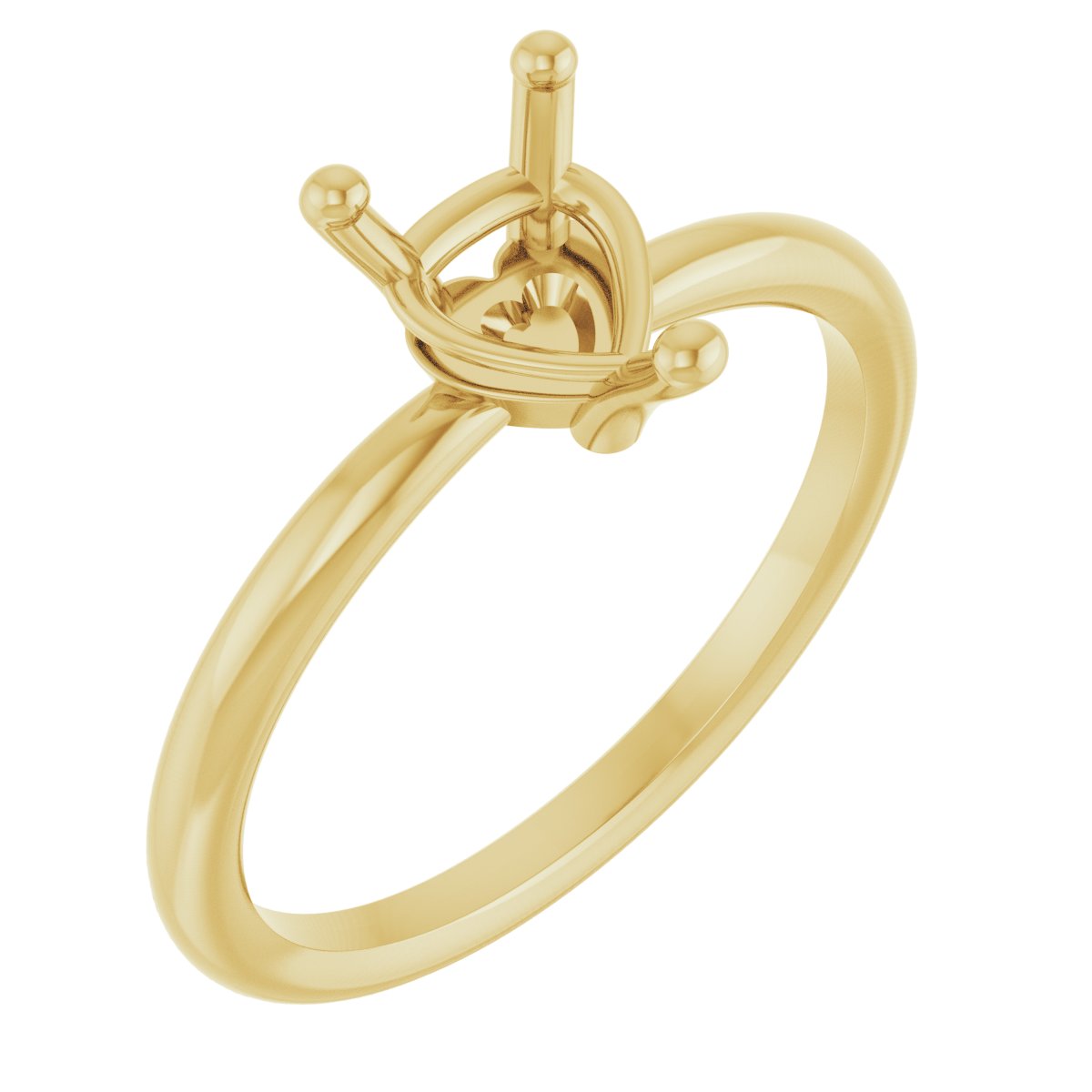Heart Solitaire Ring