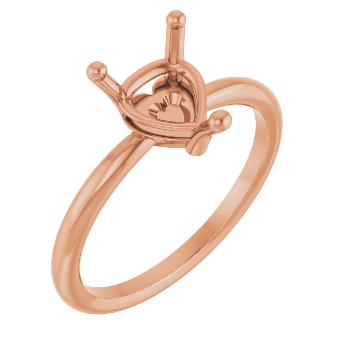 Heart Solitaire Ring