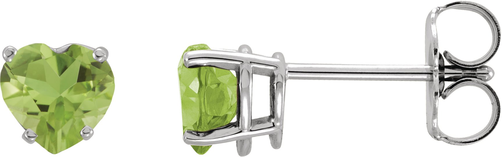 Heart 4-Prong Stud Earrings