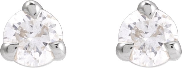 Alternative view of Round 3-Prong Pre-Notched Claw Earring
