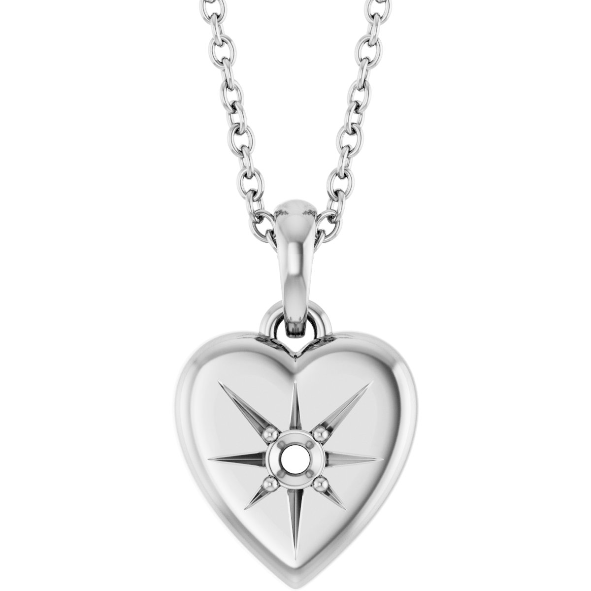 Starburst Heart Necklace or Pendant