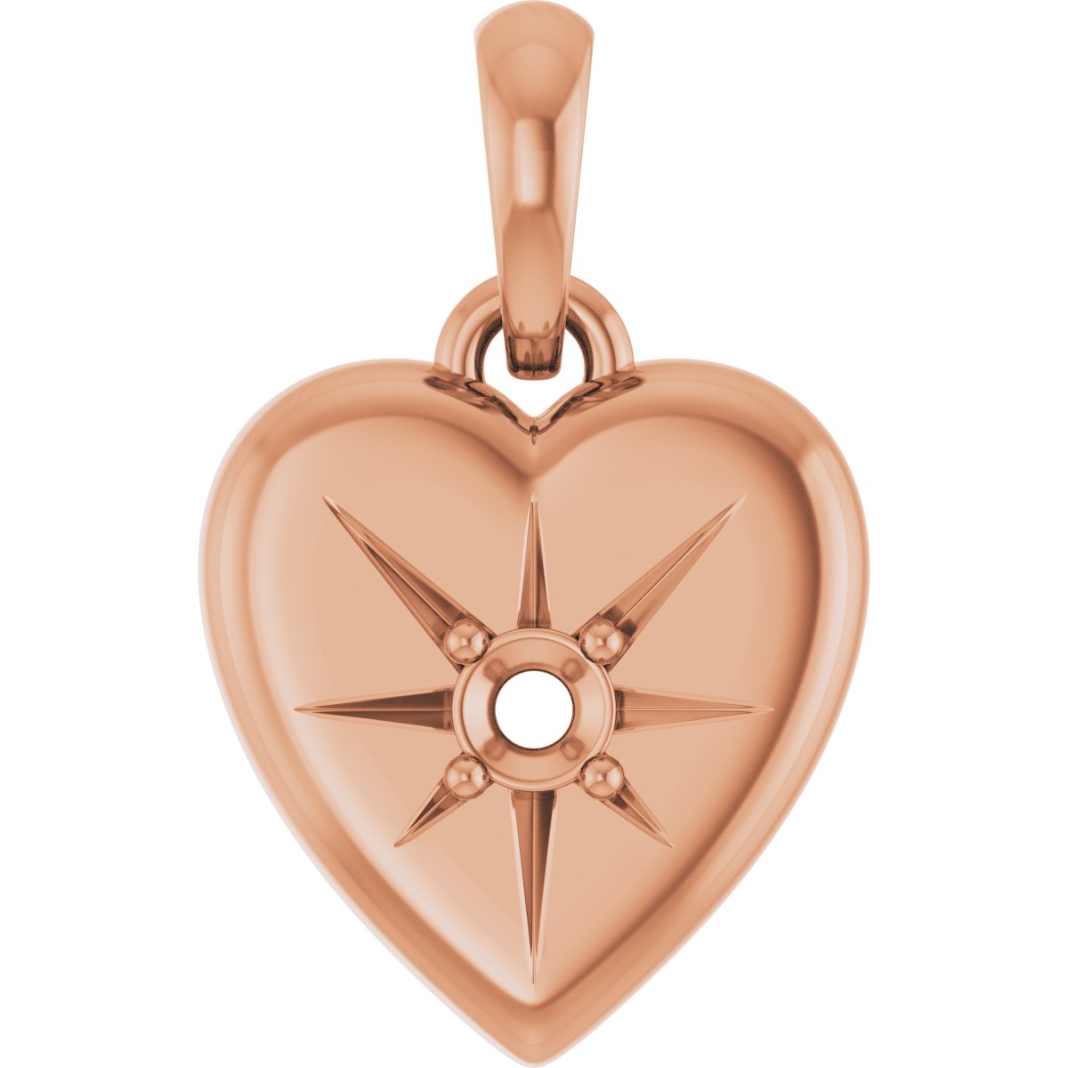 Starburst Heart Necklace or Pendant