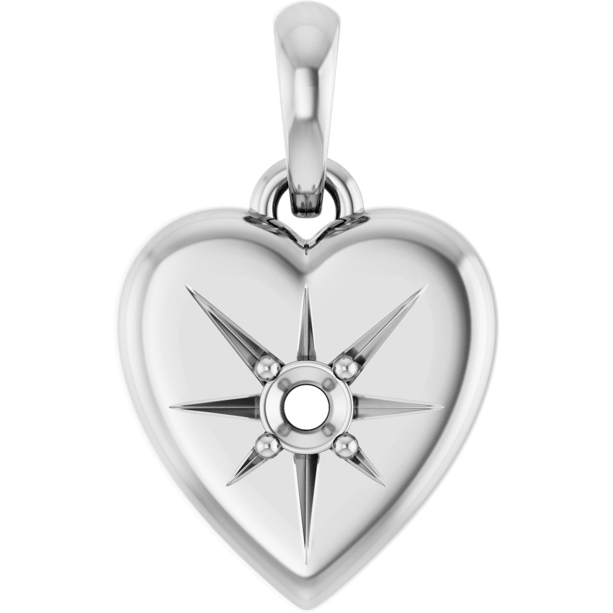 Starburst Heart Necklace or Pendant