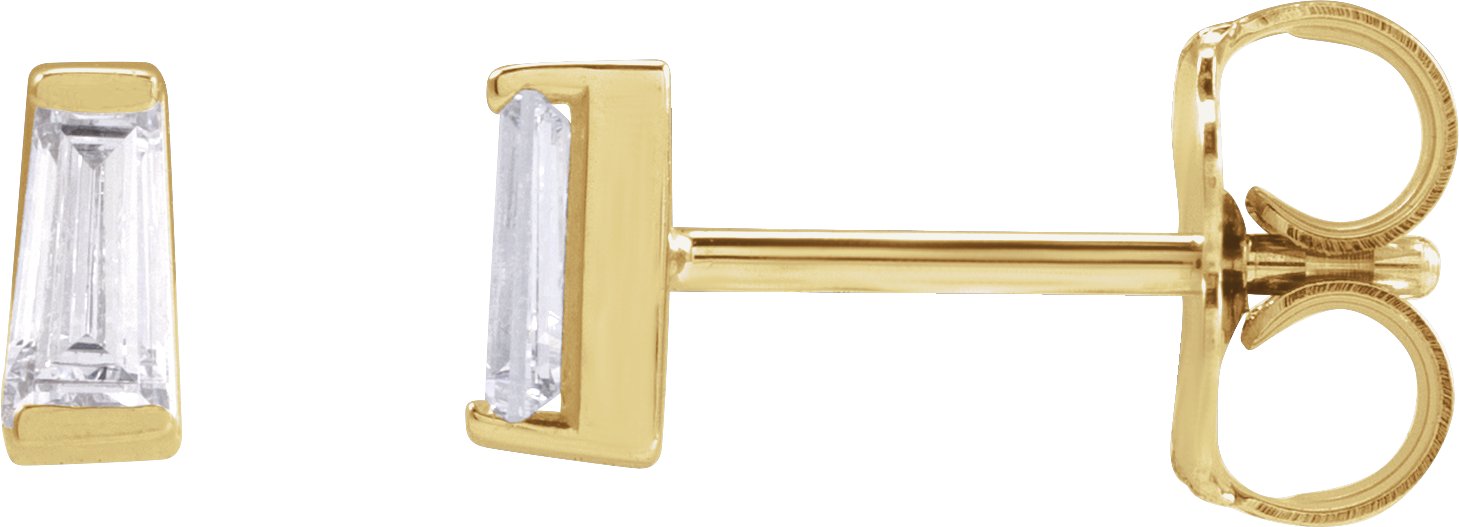 Tapered Baguette Channel-Set Stud Earrings