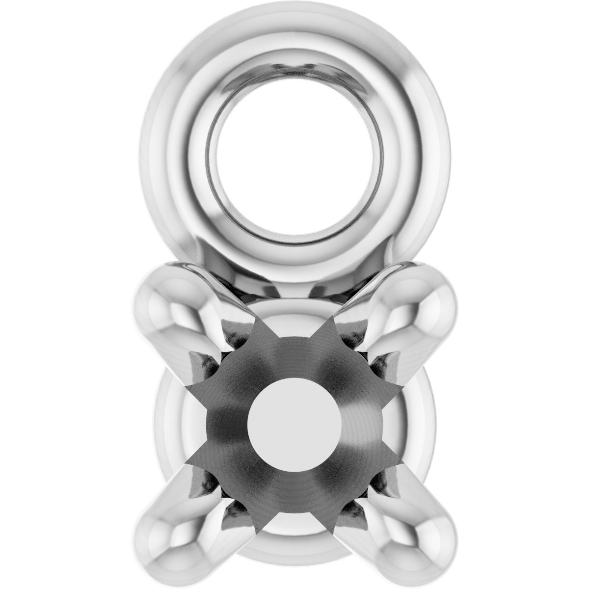 Round 4-Prong Basket Dangle