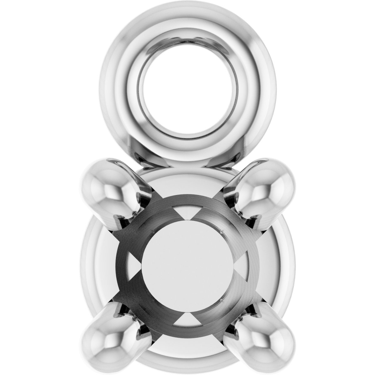 Round 4-Prong Basket Dangle