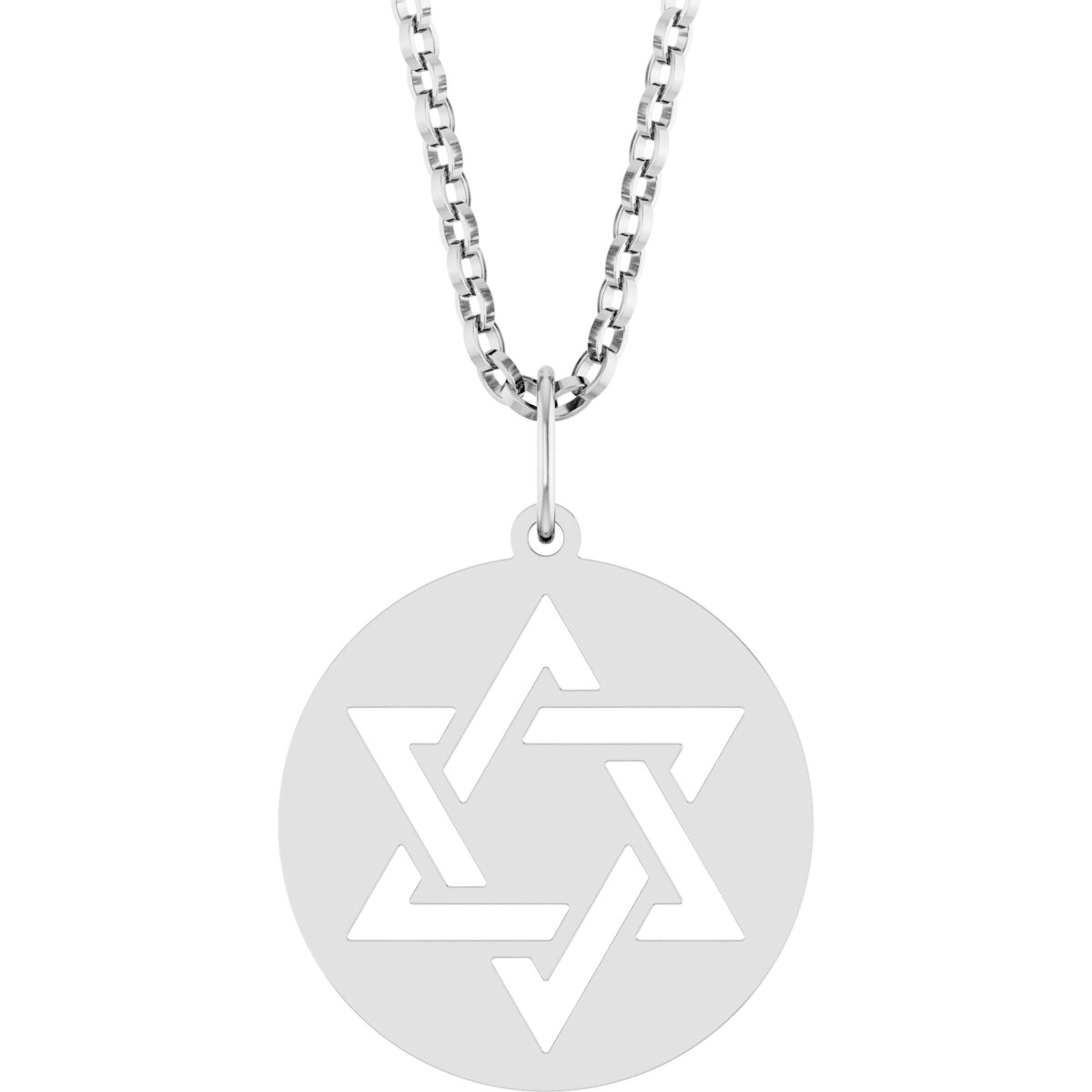 Sterling Silver Star of David 18" Necklace