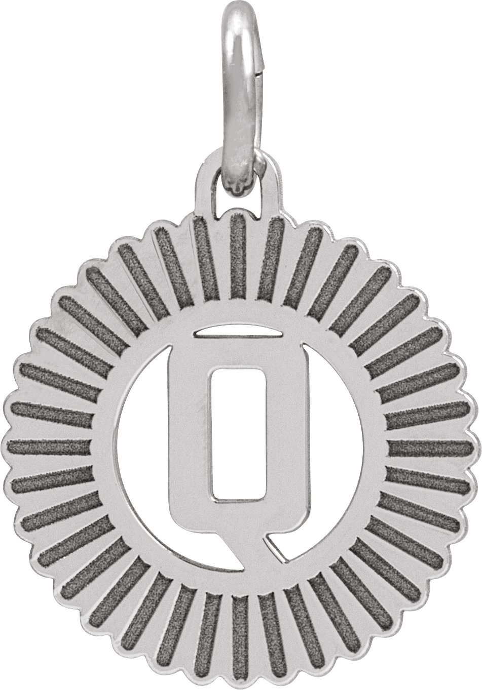 Sterling Silver Initial Q Pendant