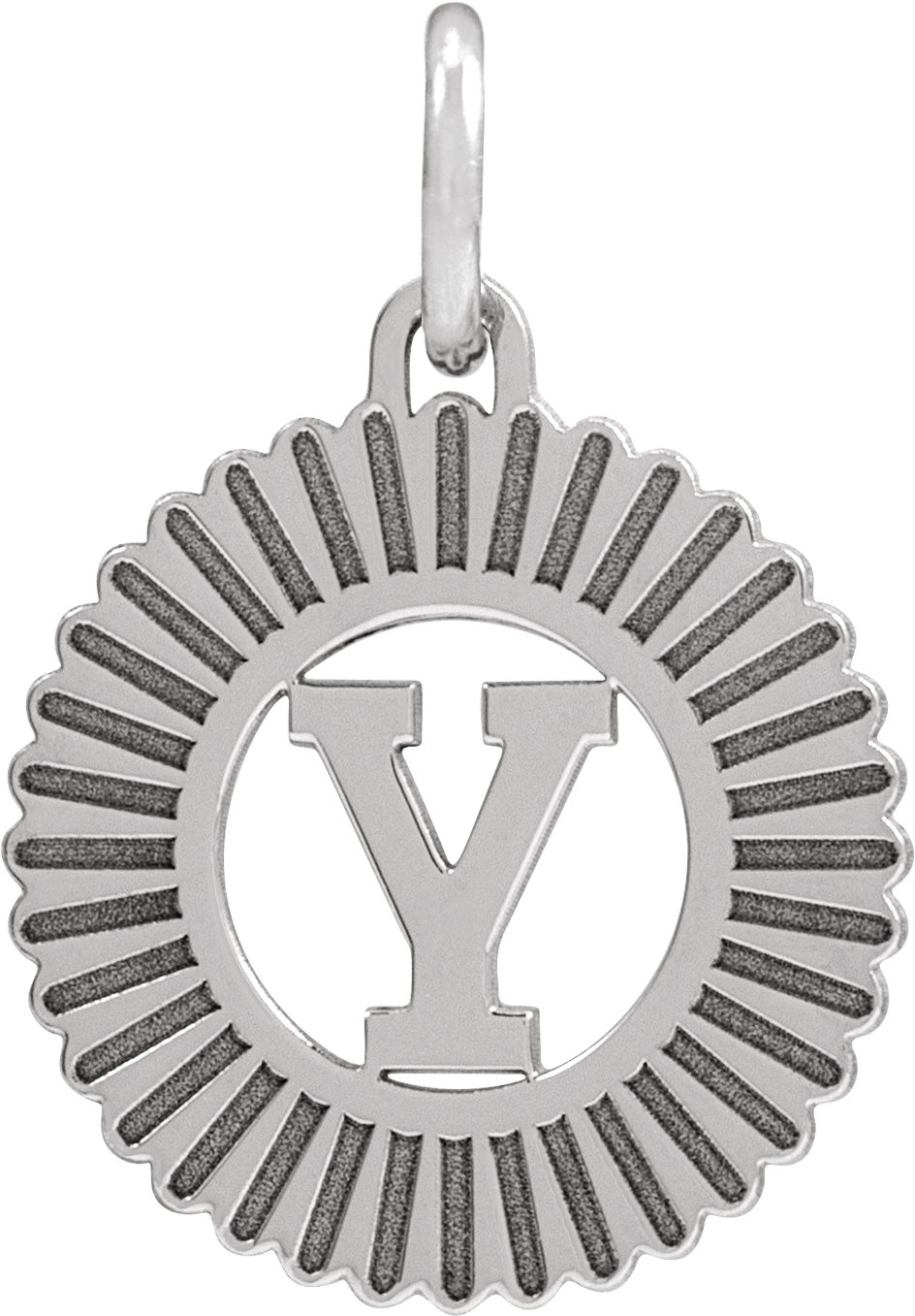 Sterling Silver Initial Y Pendant