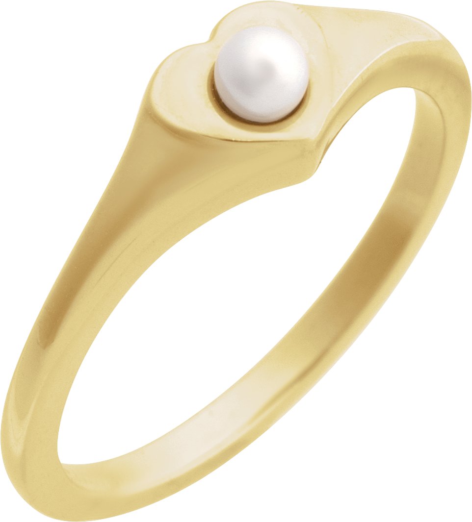 Pearl Heart Ring