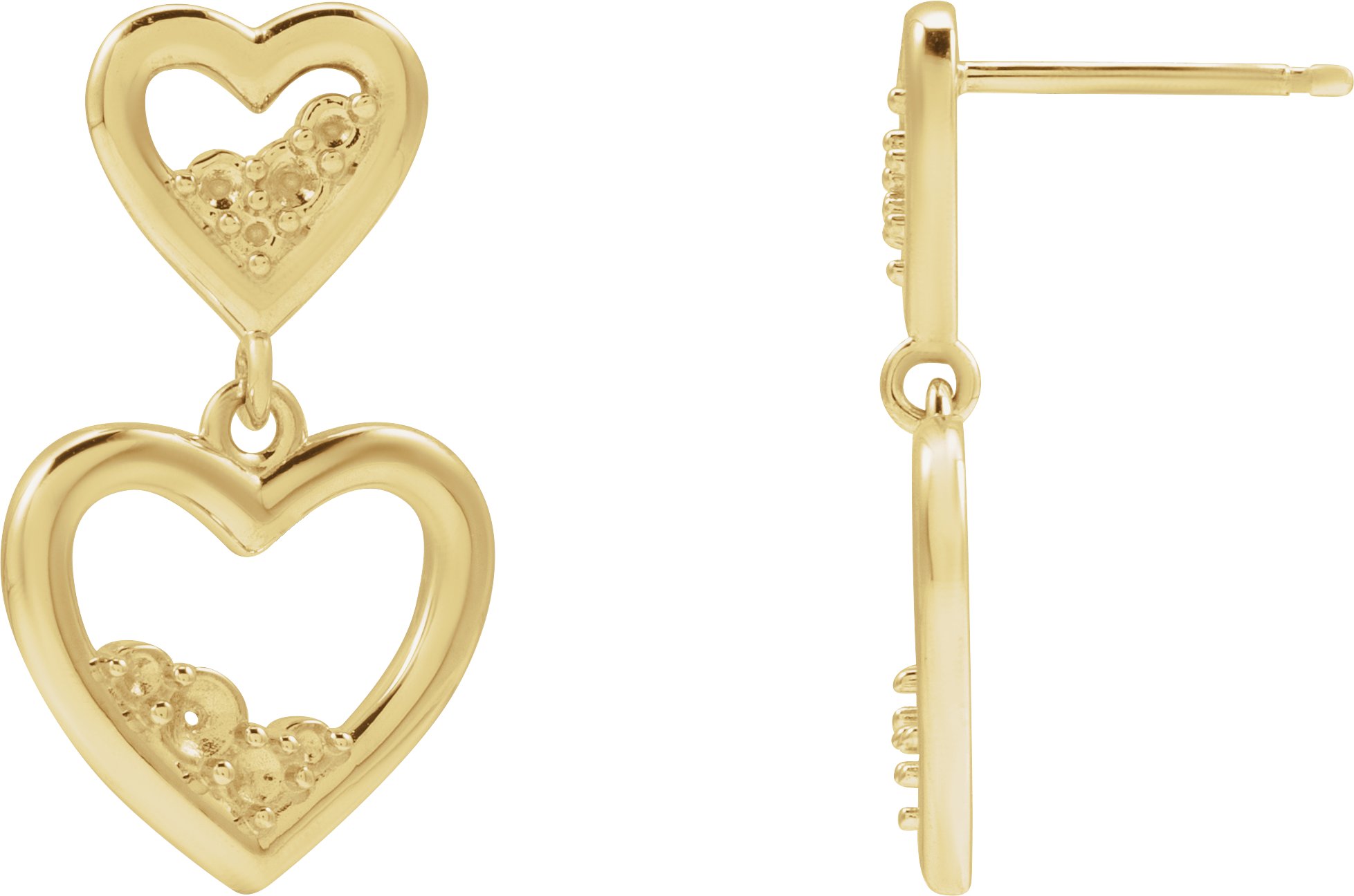 Accented Heart Earrings