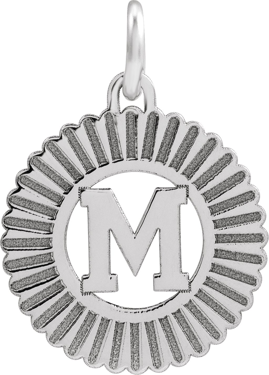 Sterling Silver Initial M Pendant