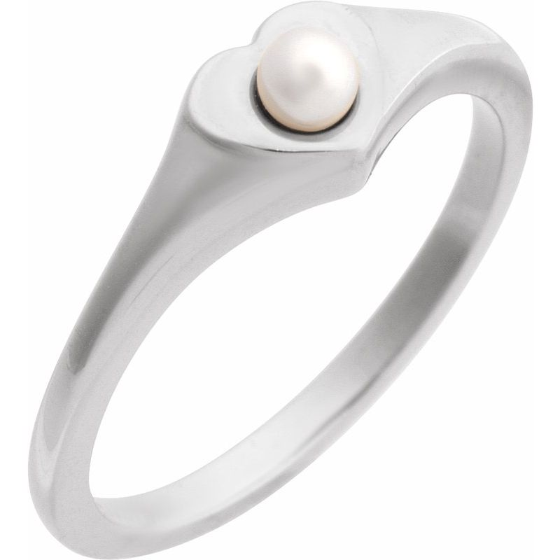 Pearl Heart Ring