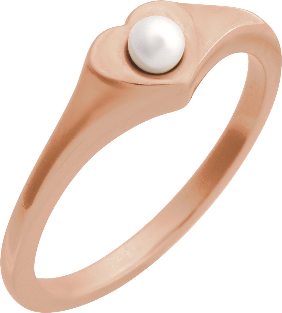 Pearl Heart Ring
